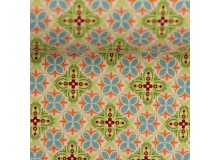 Baumwolle - Julia Blüten kiwi grün